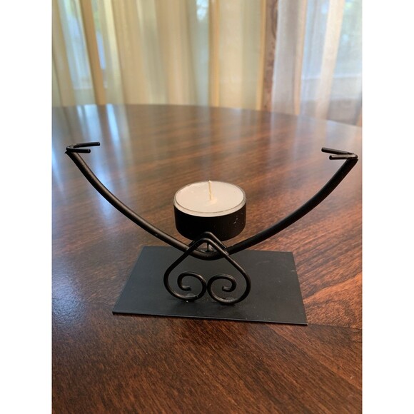 Joan Baker Stained Glass Heart Candle Holder Praise Him Religious Sun Catcher - Picture 8 of 12